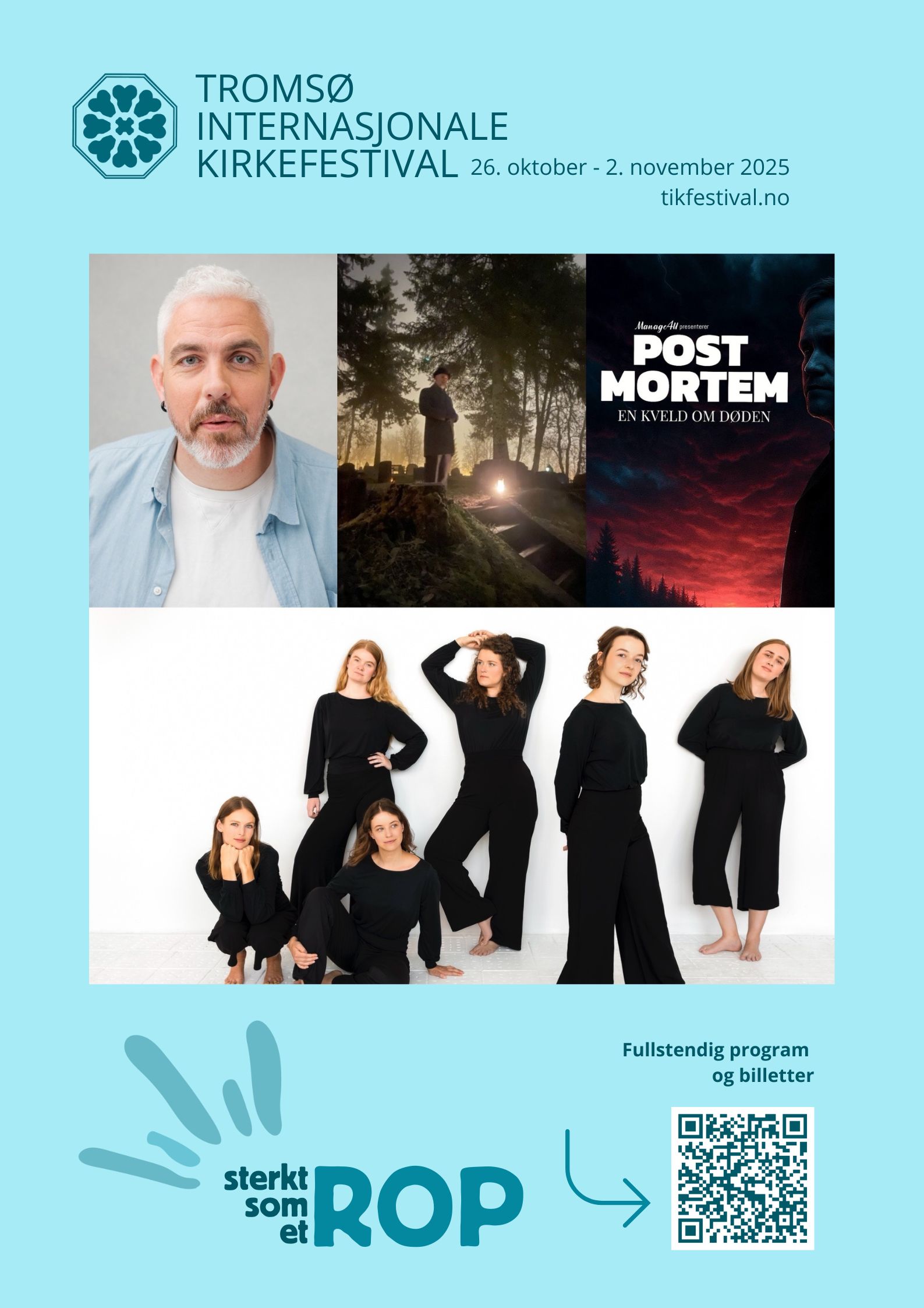 Plakat med collage av artistbilder